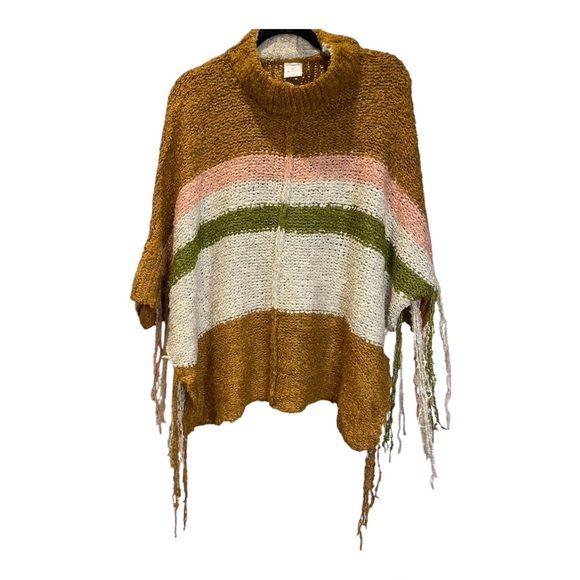 Anthropologie “By Together” Bohemian Desert Clay Festival‎ Hippie Poncho Medium - Picture 1 of 4